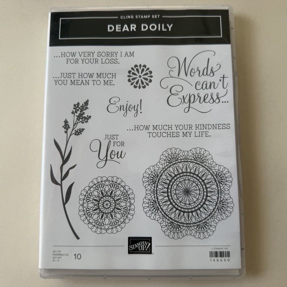 Stampin' Up! Dear Doily Cling Stamp Set 148690 Words Can't Express Lace NEW